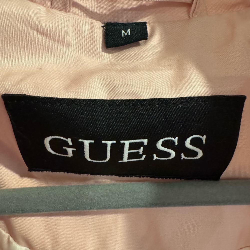 Guess | Blush Pink Double-Breasted Trench Jacket | Lightweight City Chic - Picture 12 of 15